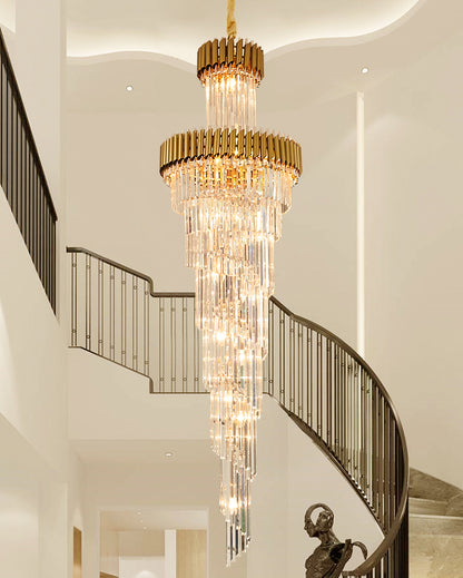 WOMO Cascading Crystal Prism Chandelier-WM2570