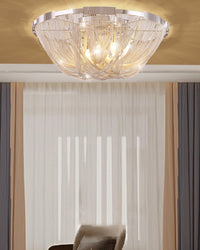 WOMO Bowl Fringe Flush Mount Ceiling Light-WM1137