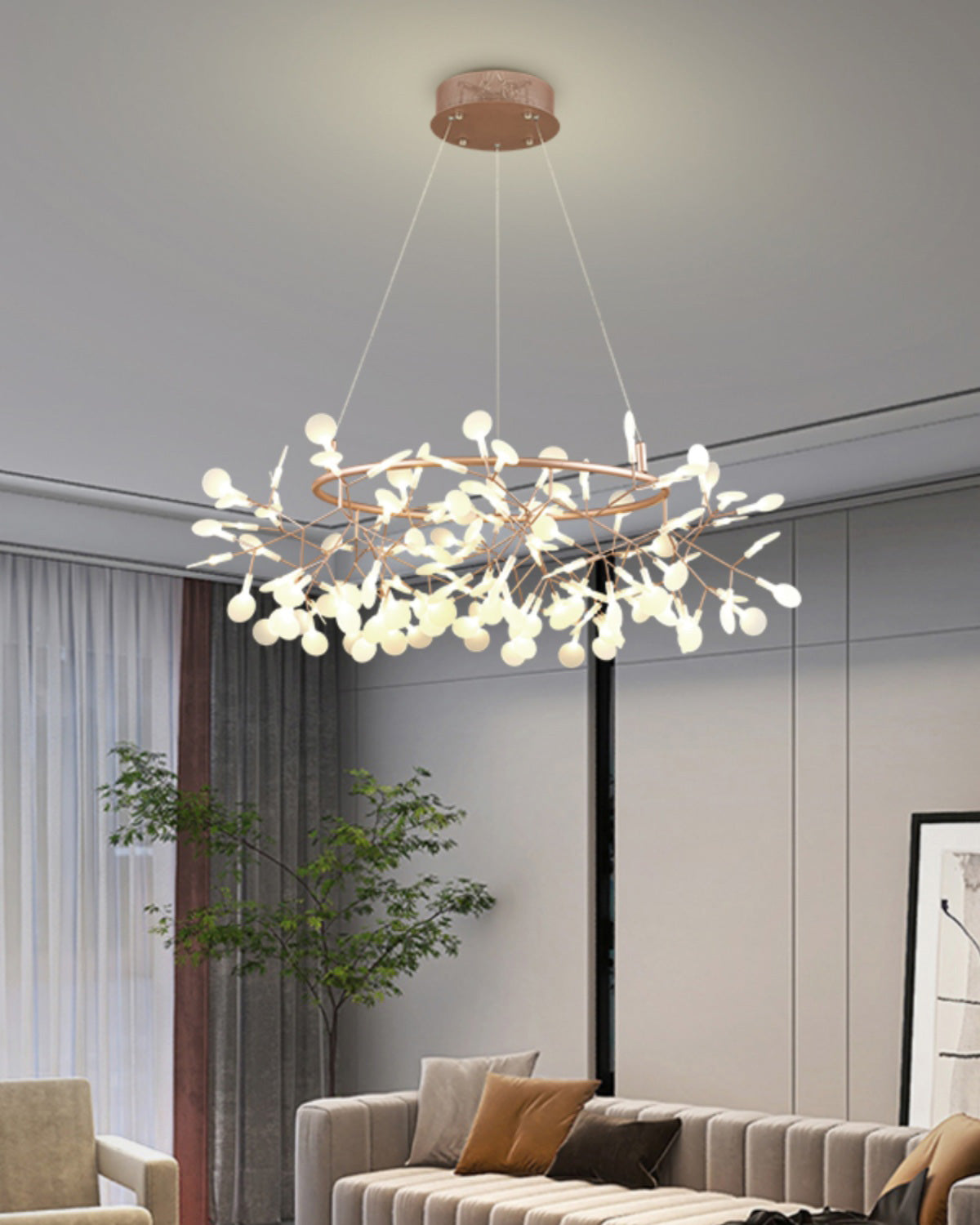 WOMO Heracleum/Firefly Round Chandelier-WM2435