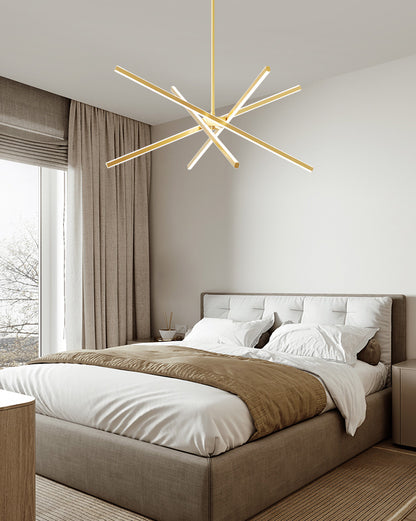 WOMO Brass Stick Led Chandelier-WM2330