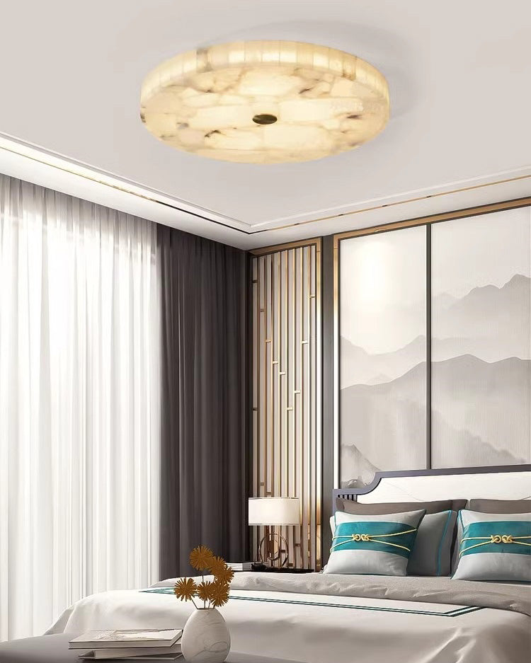 WOMO Round Alabaster Ceiling Light-WM1140