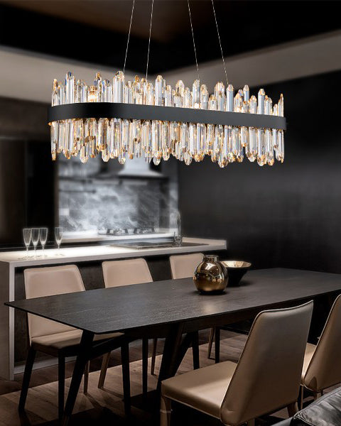 WOMO Rectangular Crystal Chandelier-WM2488b