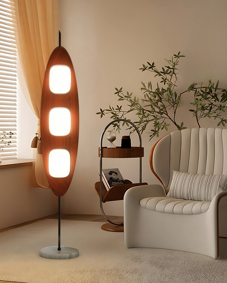 WOMO Modern Wood Oval Floor Lamp-WM7080