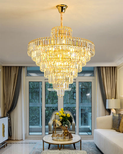 WOMO Large Cascading Crystal Chandelier-WM2917