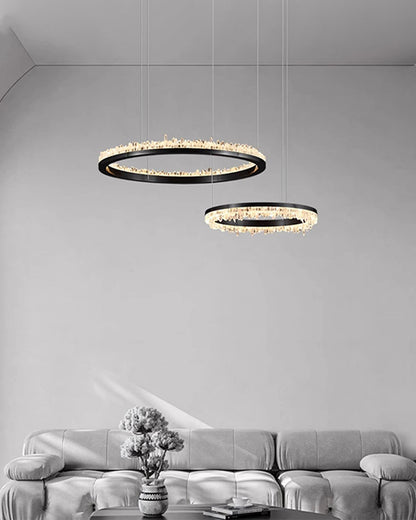 WOMO Black Ring Crystal Chandelier-WM2716