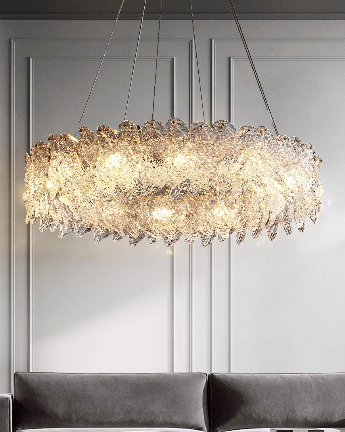 WOMO Leaf Glass Chandelier-WM2374