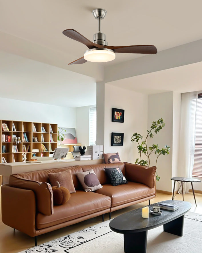 WOMO Mid Century Modern Ceiling Fan Lamp-WM5147