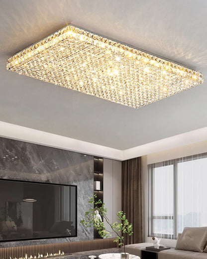 WOMO Crystal Square Flush Mount Ceiling Light-WM1114