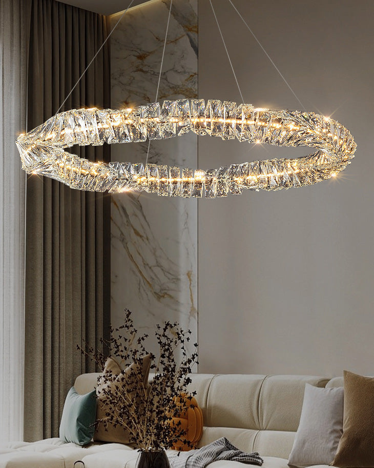 WOMO Crystal Ring Led Chandelier-WM2581