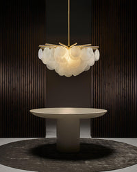WOMO Tiered Textured Glass Cloud Chandelier-WM2005