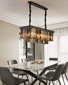 WOMO Smoked Crystal Rectangular Chandelier-WM2918 thumbnail