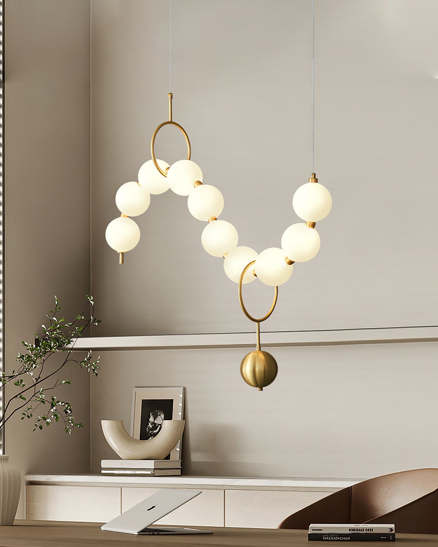 WOMO Pearl Wavy Chandelier-WM2102c