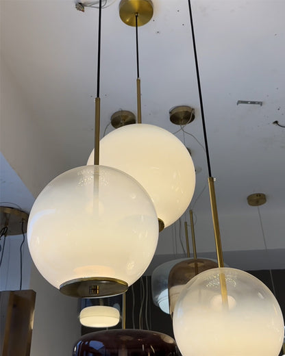 WOMO Milk Glass Globe Pendant Light-WM2674