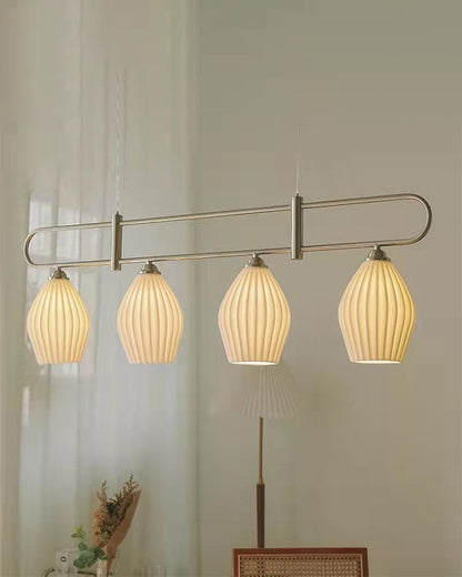 WOMO Linear Fluted Ceramic Chandelier-WM2121b