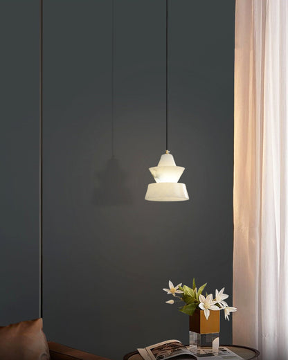 WOMO Hat Shaded Alabaster Pendant Light-WM2896