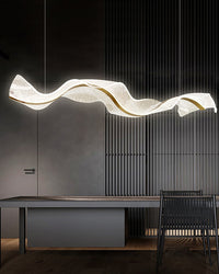 WOMO Wave Ribbon Acrylic Chandelier-WM2596