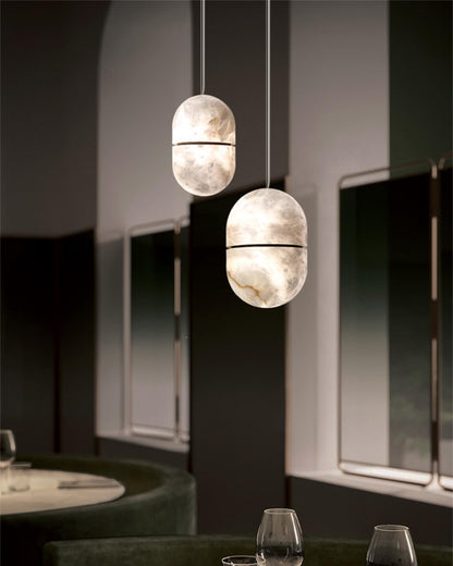 WOMO Alabaster Globe Pendant Light-WM2904