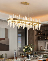 WOMO Long Oval Crystal Chandelier-WM2485c