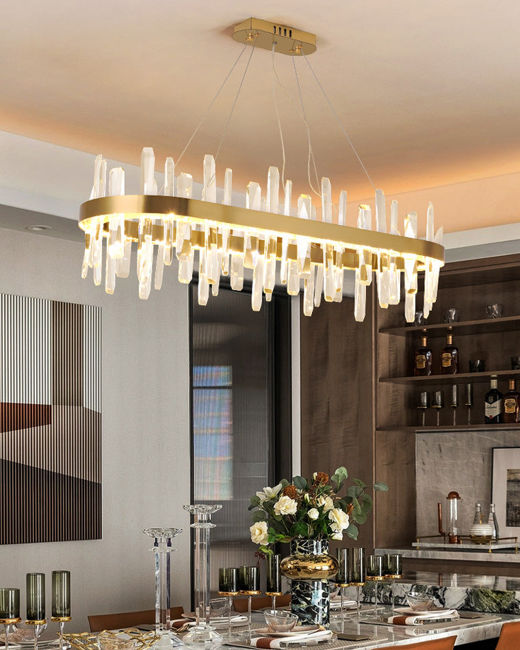 WOMO Long Oval Crystal Chandelier-WM2485c