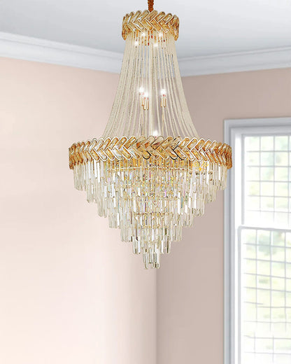 WOMO Tiered Crystal Chandelier-WM2381