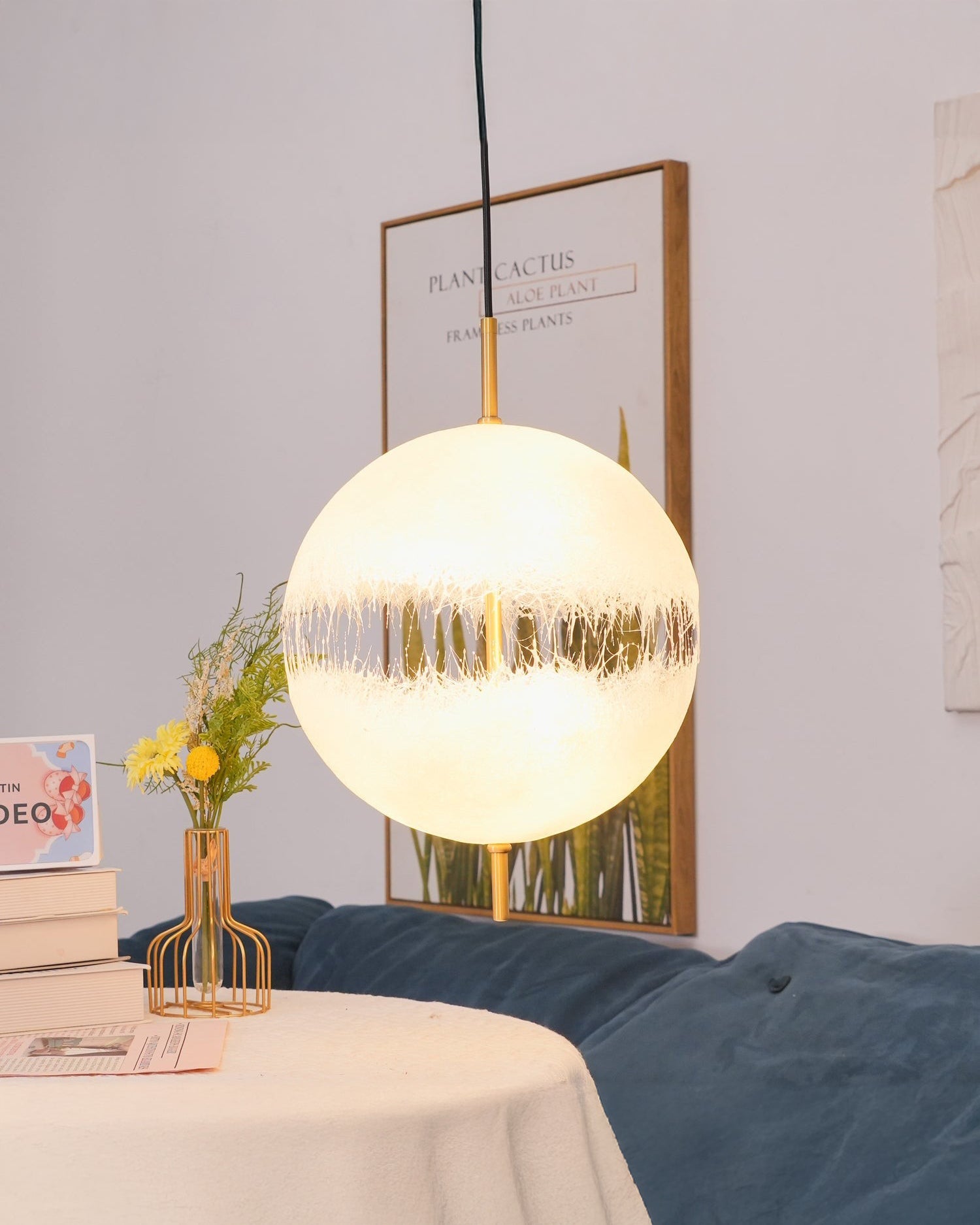 WOMO Fiberglass Globe Pendant Light-WM2577