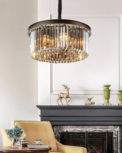 WOMO Smoked Crystal Round Chandelier-WM2919