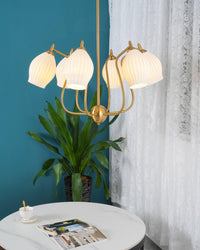 WOMO Mid Century Modern Ceramic Arm Chandelier-WM2121