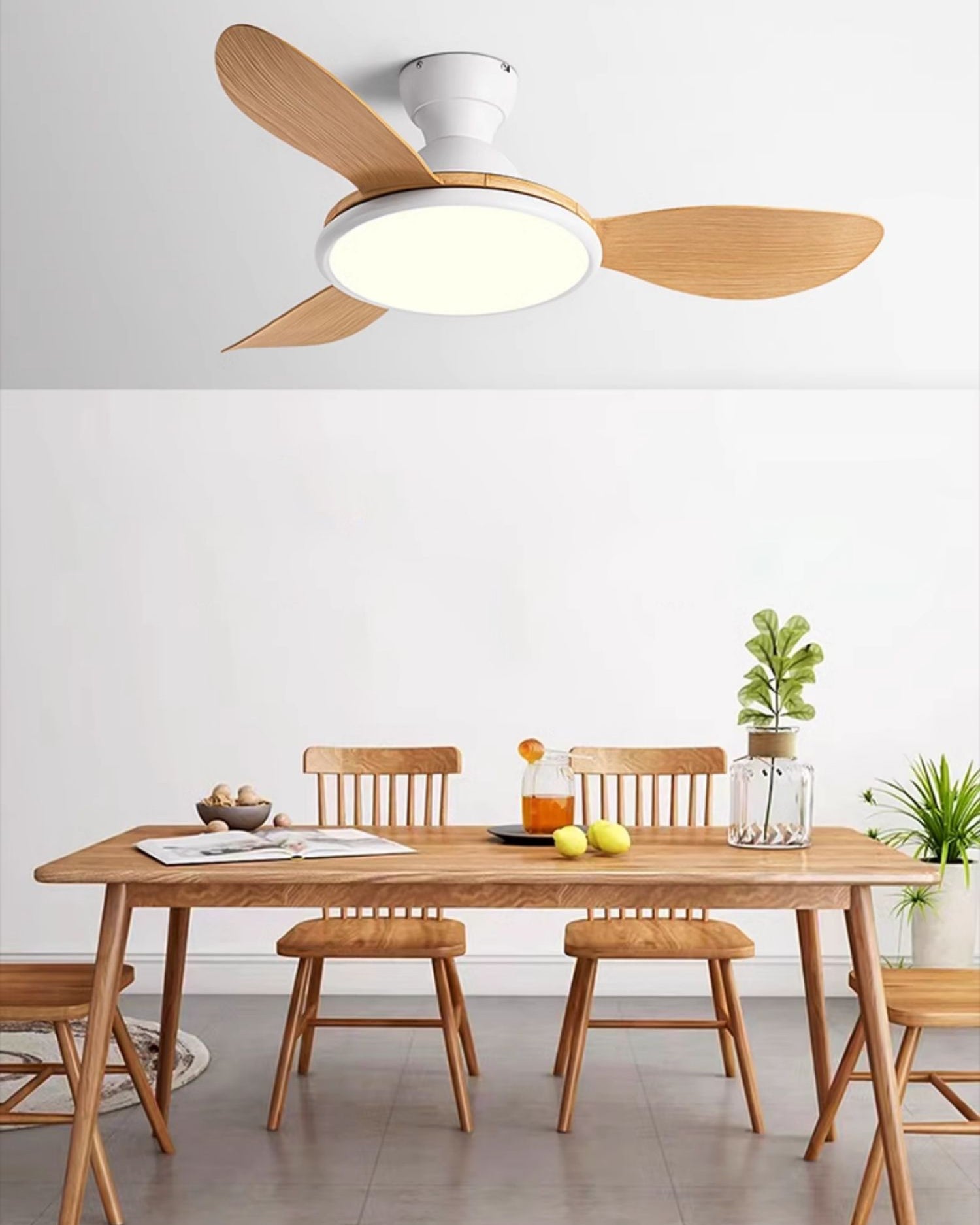 WOMO 42" Low Profile Ceiling Fan with Bright Light - WM5156