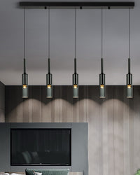 WOMO Cylinder Smoked Glass Kitchen Chandelier-WM2772