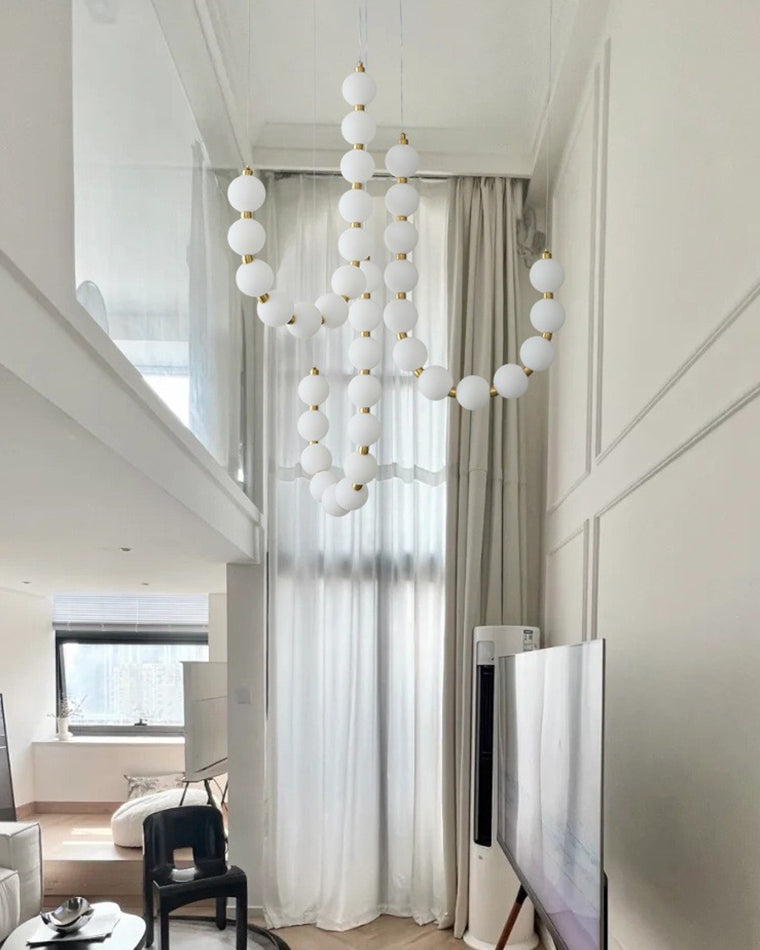 WOMO Pearl Brass Globe Chandelier-WM2102e