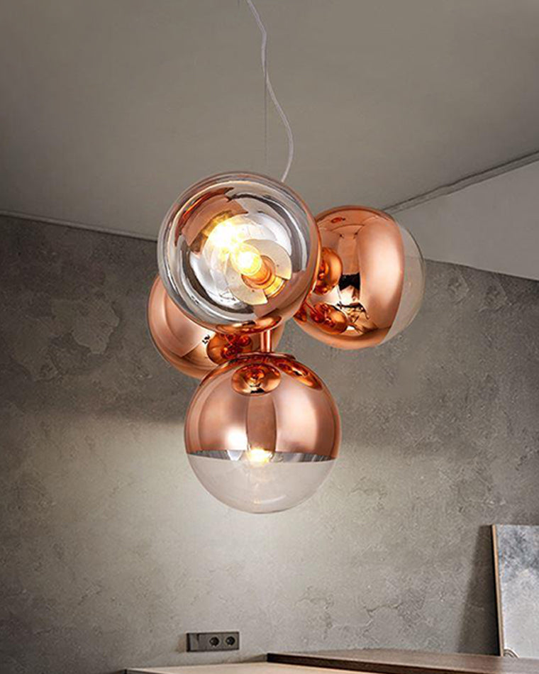 WOMO 4 Light Colorful Globe Chandelier-WM2687