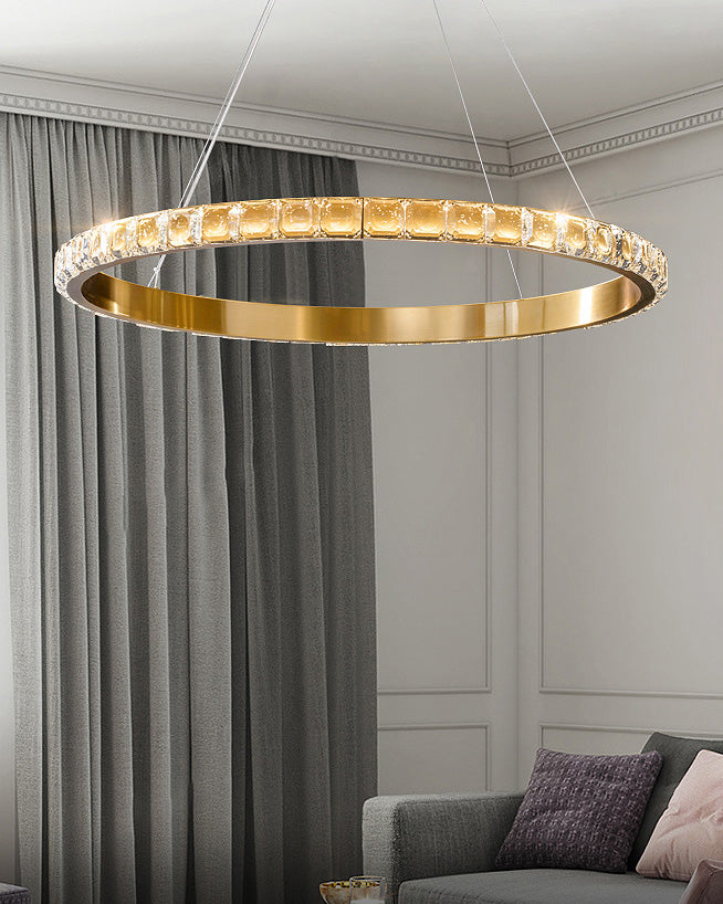 WOMO Tiered Circular Crystal Chandelier-WM2549