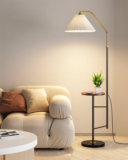 WOMO Pleated Floor Lamp with Tray-WM7079