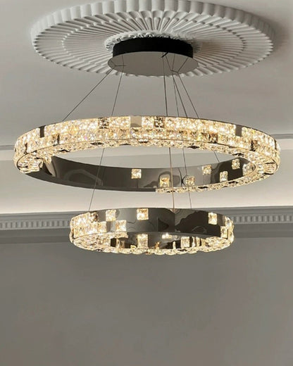 WOMO Tiered Circular Crystal Chandelier-WM2544