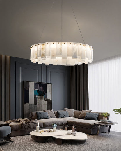 WOMO Luxury Alabaster Round Chandelier-WM2861