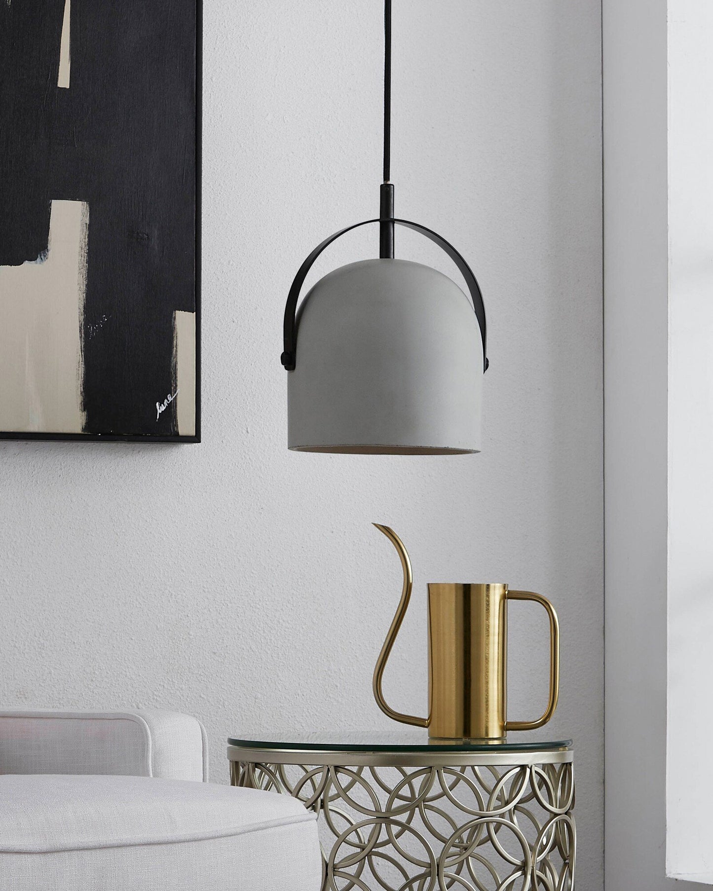 WOMO Concrete-like Bell Pendant Light-WM2565