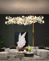 WOMO Gingko Long Linear Chandelier-WM2426