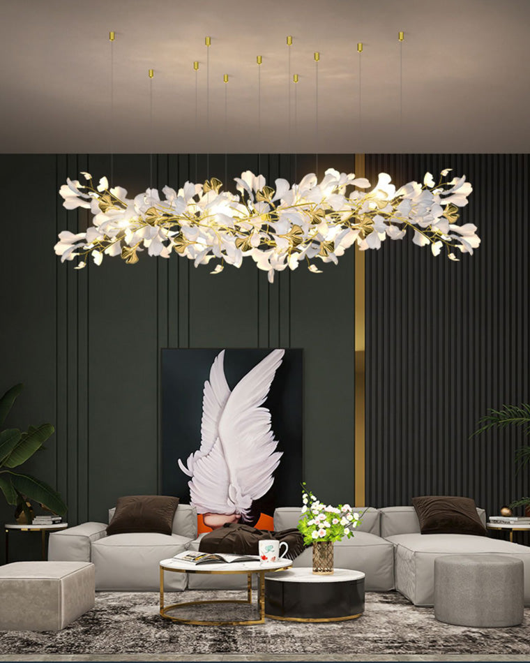 WOMO Gingko Long Linear Chandelier-WM2426