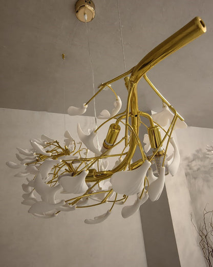 WOMO Ginkgo Long Ceramic Chandelier-WM2490