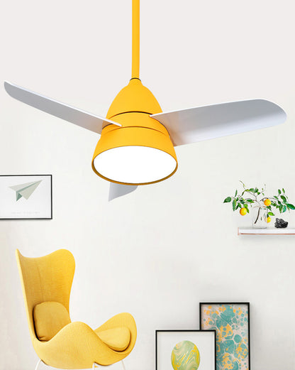 WOMO 3 Blade Tapered Ceiling Fan Lamp-WM5099