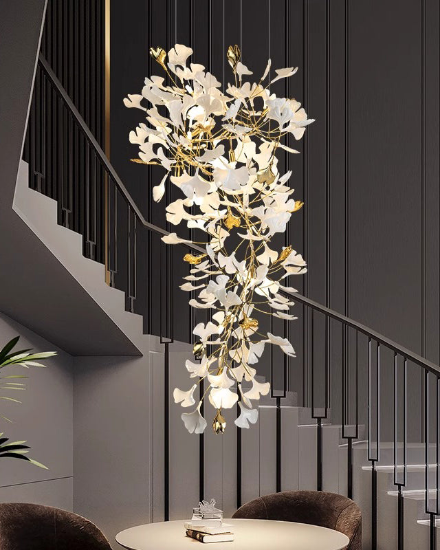 WOMO Gingko Long Staircase Chandelier-WM2425