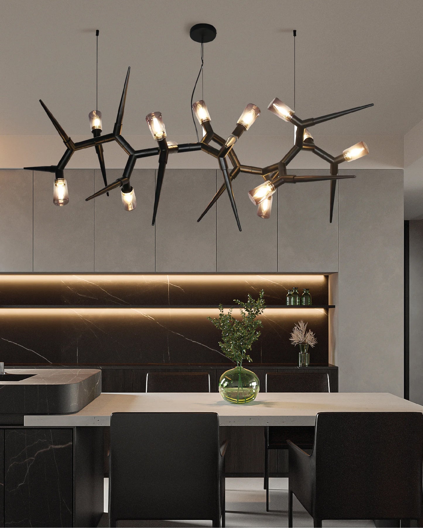 WOMO Black Branch Chandelier-WM2672