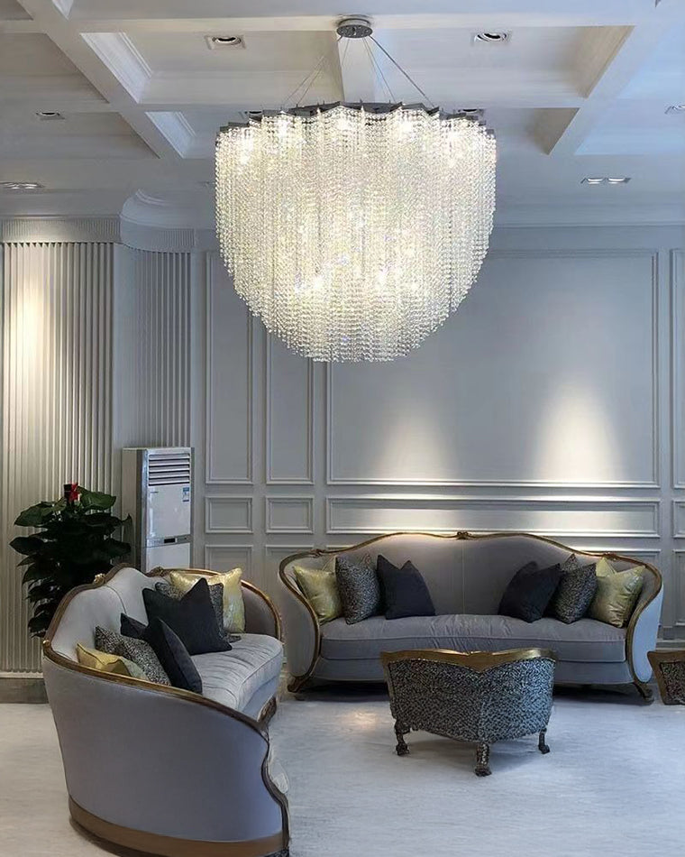 WOMO Cascading Crystal Chandelier-WM2777