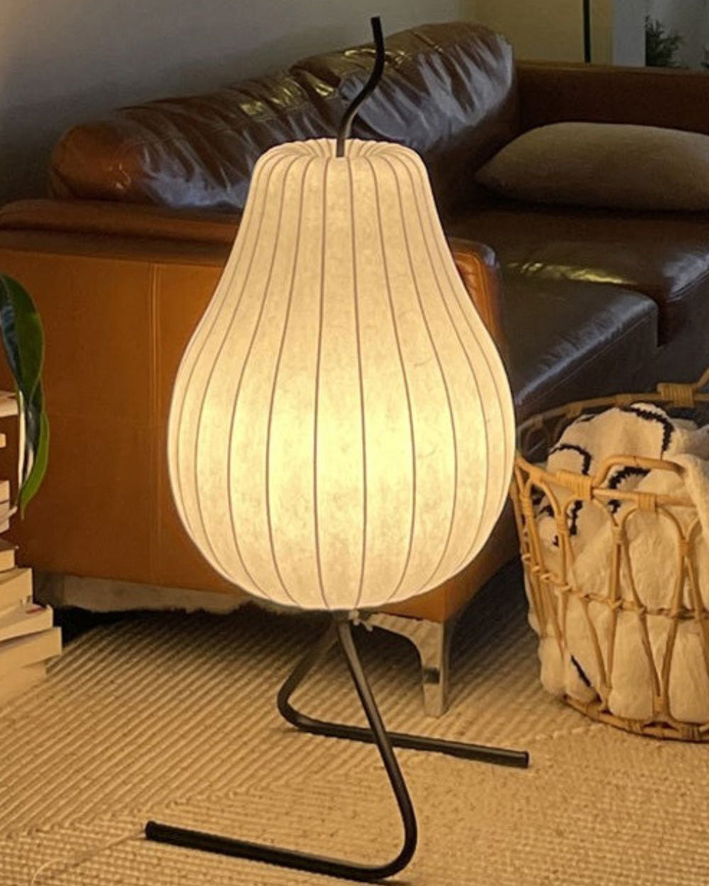 WOMO Pear Lantern Silk Floor Lamp-WM7126