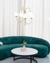 WOMO Gold Glass Globe Arm Chandelier-WM2625 thumbnail