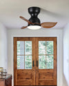 WOMO Small Flush Mount Ceiling Fan Lamp-WM5098 thumbnail