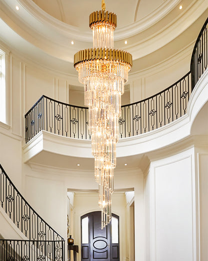 WOMO Cascading Crystal Prism Chandelier-WM2570