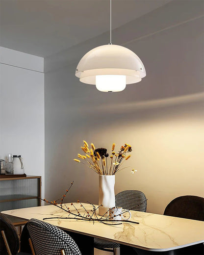 WOMO Milk Glass Dome Pendant Light-WM2786