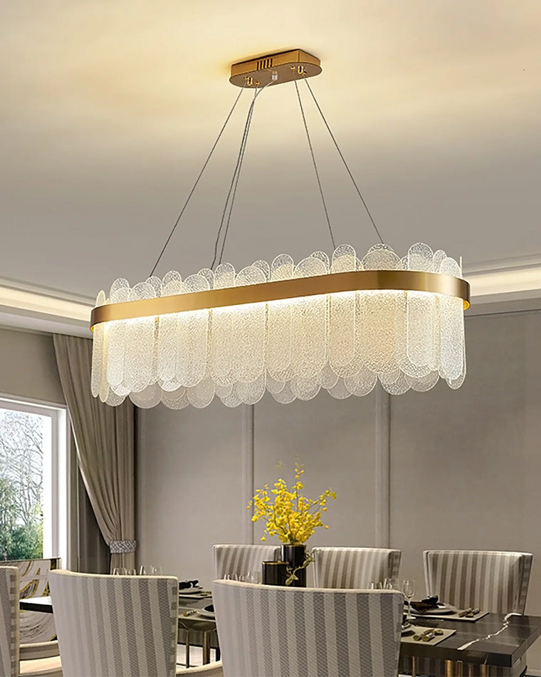 WOMO Long Oval Glass Chandelier-WM2410