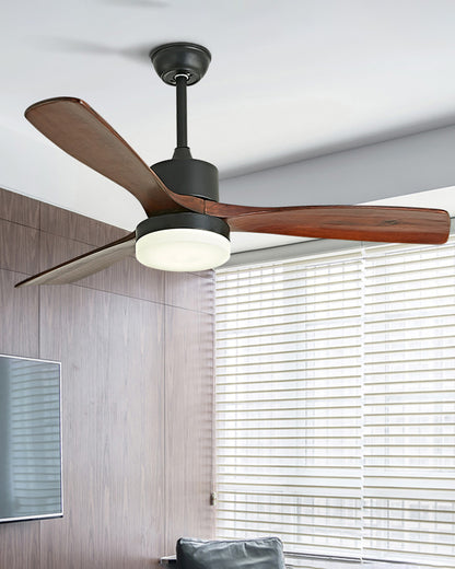 WOMO 3 Wood Blade Ceiling Fan Lamp-WM5068